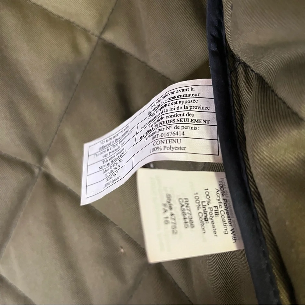 J. Crew Authentic Outerwear Full Zipper Black Vest Size‎ Small